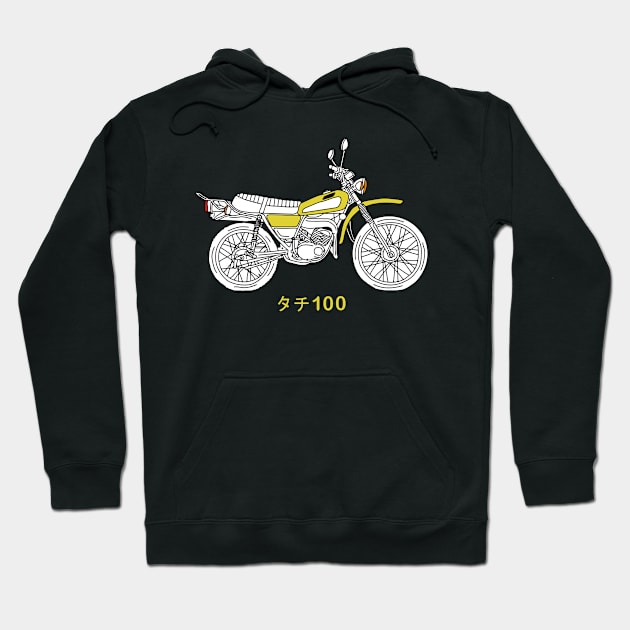 Vintage Dirt Bike Hoodie by kalemstudio